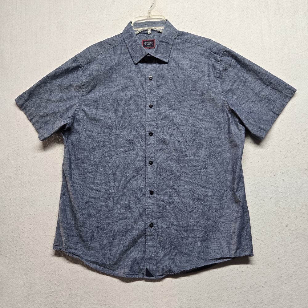 UNTUCKit Gray Patterned Casual Button Down Shirt - image 1